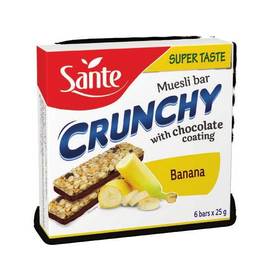 Almond with Chocolate 25 Crunchy Bar Banana - Chocolate 25 Crunchy Bar Nut - Almond 35g 25 6 x 25g
