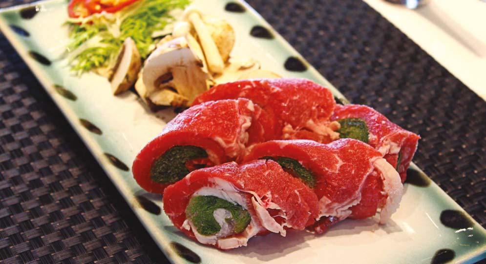 APPETIZER BEEF NEGIMAKI Spring onion rolled
