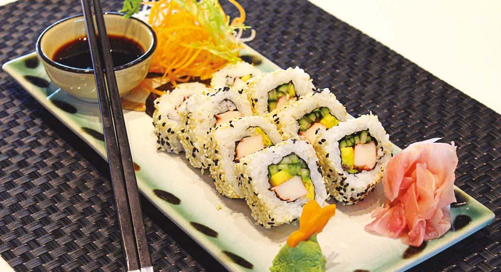 SUSHI CALIFORNIA ROLL IDR 90,000 All sushi and sashimi
