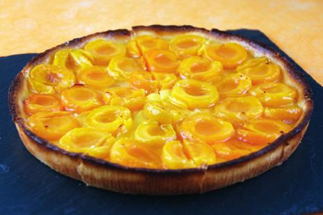 Pear and almond tart - Apricot and French-style custard tart - Chocolate