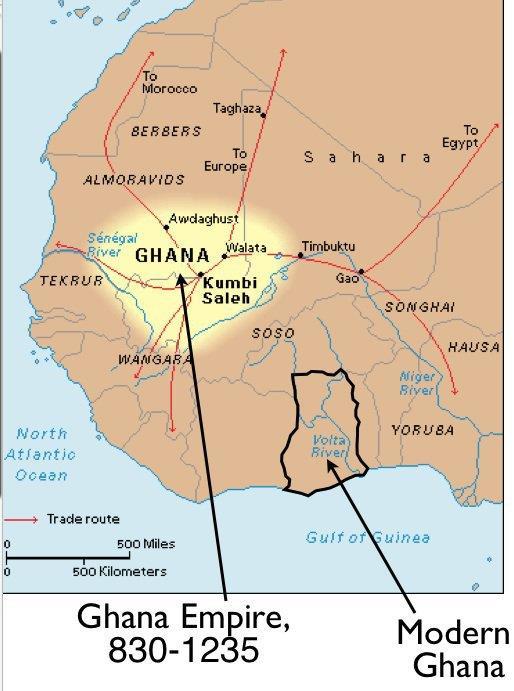 The Ghana Empire (2) According to the story, a man named Kaya Magar Cissé was king of an area called Wagadou in West Africa around 300 CE.