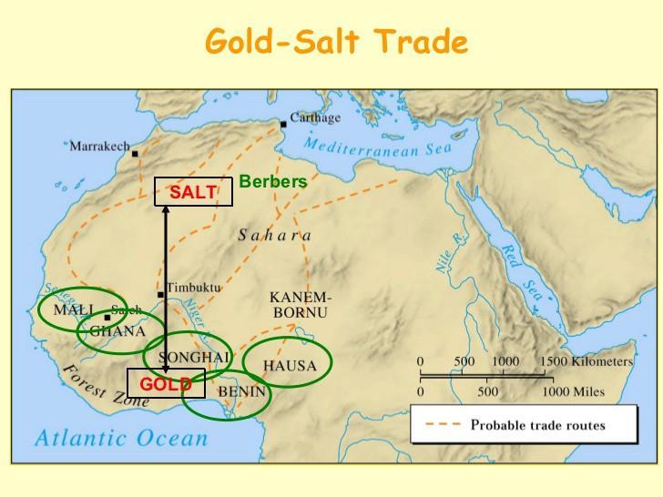 The Ghana Empire (4) The Ghana Empire grew rich from the trans-sahara trade. It helped that the empire controlled three major gold fields to the south. Traders called Ghana the Land of Gold.
