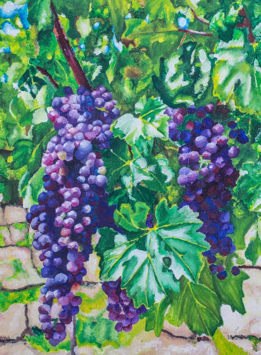 4 First Prize: $250 and cover artwork Artist: Natalee Saucedo Title: Focus on Grape Medium: Acrylic Paint