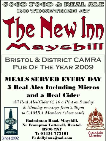 Over the river in Bedminster, the music-friendly White Horse in West Street has closed and is fenced off; the reason for this closure is unknown to us.