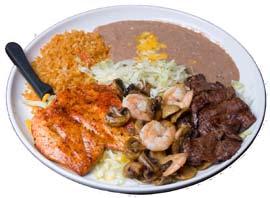 Served with rice & beans. FILETE EMPANISADO (or ala plancha)... $15.75 Slice of fish fillet breaded or unbreaded & deep fried to golden brown. Served with rice and salad. FISH TACOS (or Shrimp)... $15.75 Fried until golden brown.