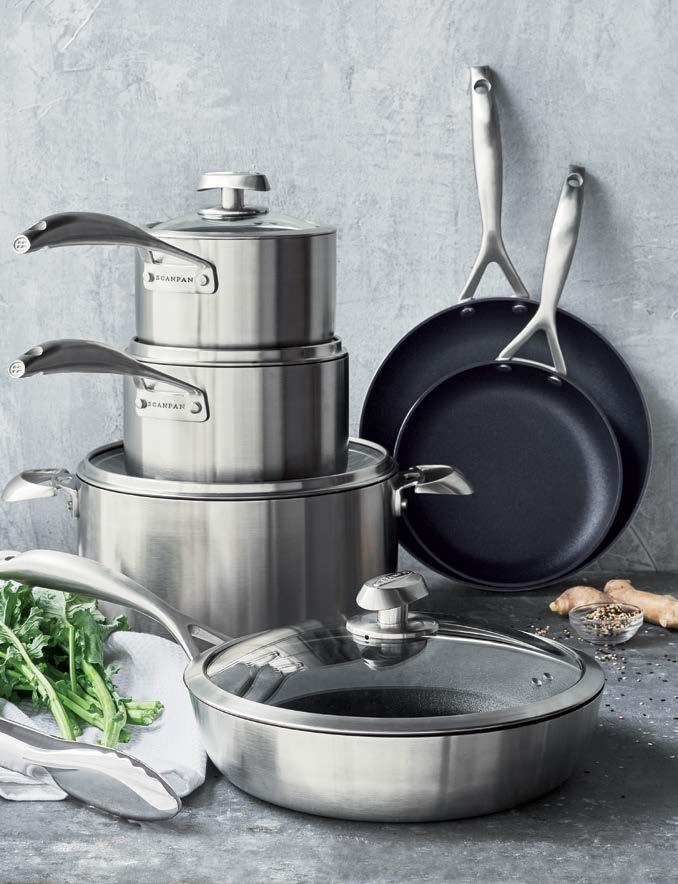 Set Elevate and simplify everyday meals with our best nonstick in sizes and shapes for every job includes 8" and 10¼" skillets, 2-qt. and 2¾-qt. covered saucepans, 2½-qt. covered sauté pan and 7½-qt.