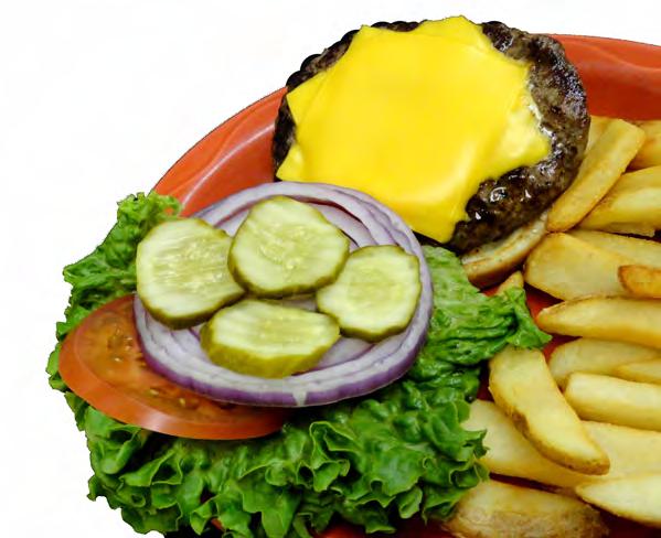 Mushroom & Swiss Burger A 1/2-lb of premium ground beef topped with savory sauteed mushrooms & melted Swiss cheese. 8.