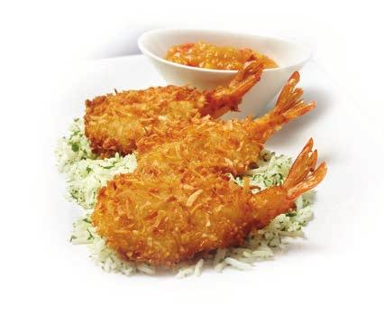 4 Quick and easy to prepare in the deep fryer 4 Exceptional holding power, ideal for banquets, buffets or cocktail parties 4 Large 21-25 count makes them outstanding as an appetizer or add-on to an