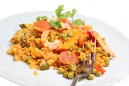 SEAFOOD Seafood Paella $27 Diced salmon and mahi, strips of chicken breast, mussels and shrimp, simmered