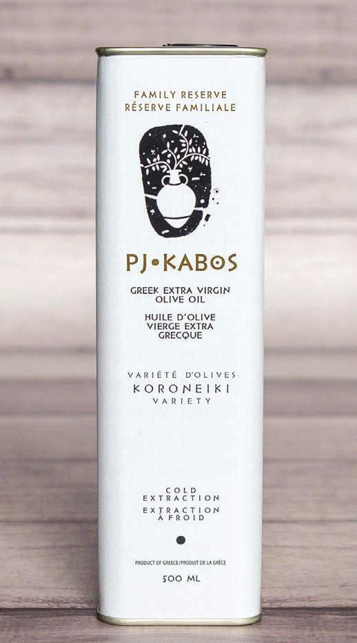 PJ KABOS EXTRA VIRGIN OLIVE OIL (KORONEIKI VARIETY) 500ML TIN PJ KABOS olive grove that has been family owned for 3 generations.