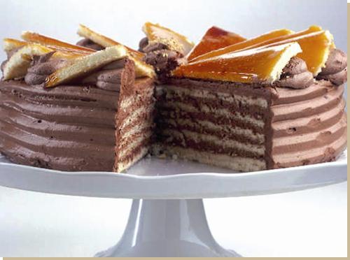 is a tart consisting of six layers of fatless sponge, chocolate cream and a caramel frosting. Its inventor was the Hungarian pastry-cook József Dobos.