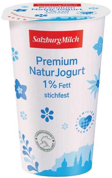 Natural Yogurt The natural yogurts from SalzburgMilch have always been 100% natural products, and they now taste