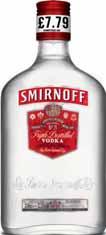 golocalextra 7 1 Smirnoff Vodka 35cl PM 7.79 PRICE CHECK ASDA 8.80 Sainsbury s 8.50 Tesco 9.30 Go Local Extra 6.79 Prices collected from www.