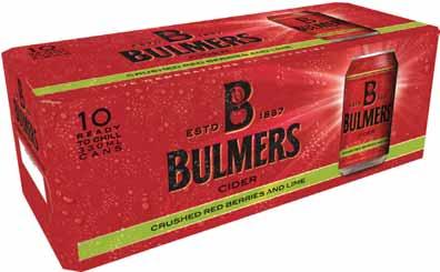 only 9 golocalextra 7 Bulmers Crushed Red Berries & Lime 10 Pack 10x330ml Offer available