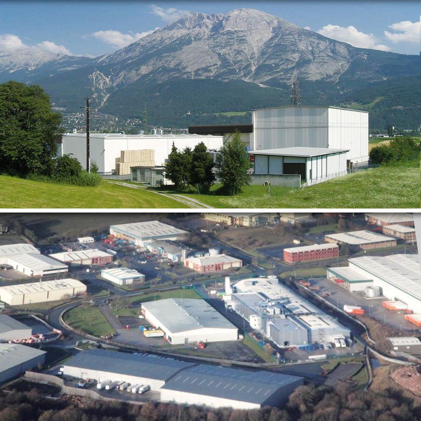 Company» Factories in Austria and the UK Austria: Oberhofen (Innsbruck)