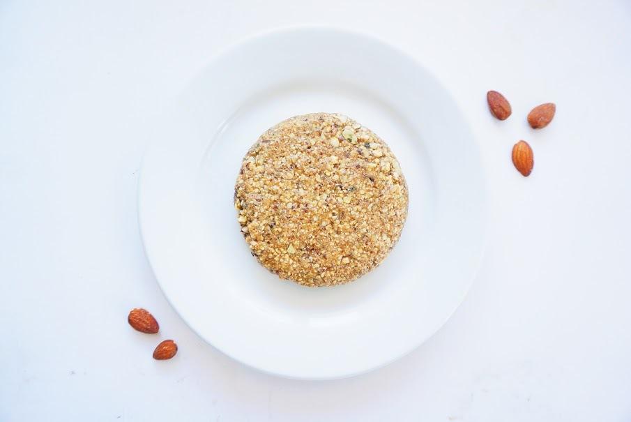 Day 4 Breakfast Cookie (makes enough for Day 4 and Day 5) Ingredients 1 cup pumpkin seeds 1/2 cup raisins 2 tablespoon melted coconut oil 4 tablespoons almond butter 1/2 cup almonds