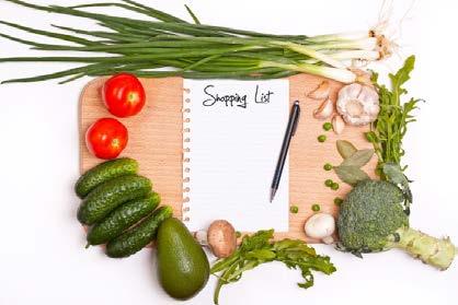 GROCERY SHOPPING TIPS Create a list and stick with it! Grocery shop with a plan and a shopping list. Make a list of healthy foods in the order in which they are placed in the grocery store.