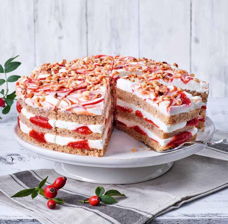 FRESH AND NUTTY ROSE-HIP GATEAU FRUITY AND AROMATIC SEA- BUCKTHORN GATEAU Rose hip, the "fruit of wild roses", is the stuff of Nordic fairy-tales and legends.