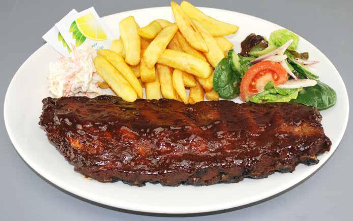 Rack of Ribs You ll need: Oval Plate & 2 Handy Wipes Rack of Ribs Tennessee Glaze Coleslaw (See Sub) Mains Salad Garnish (See Sub) 60g 70g 1.