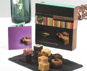 Gifting Gifting Premium Slider Selections 9 Piece Selections Top trending confectionery flavours encapsulated in creamy fudge. Selection contain RRP inc vat 6.