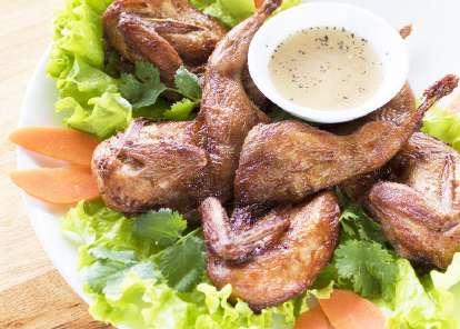 ENTRÉES Vietnamese Spiced Quails Chim Cút 1 quail for $9.00 OR 2 quails for $16.