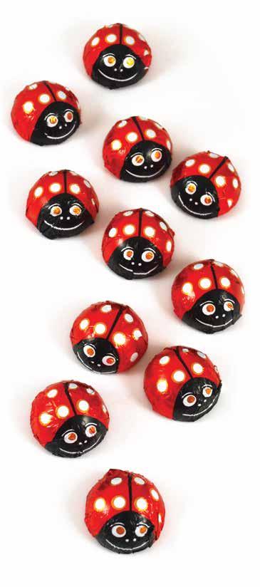chocolate peanut butter filled lady bugs will add a fun touch of