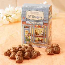 29 PEANUT BUTTER TEENIE POPPERS Tiny milk chocolate cups loaded with creamy peanut butter. 6 oz.