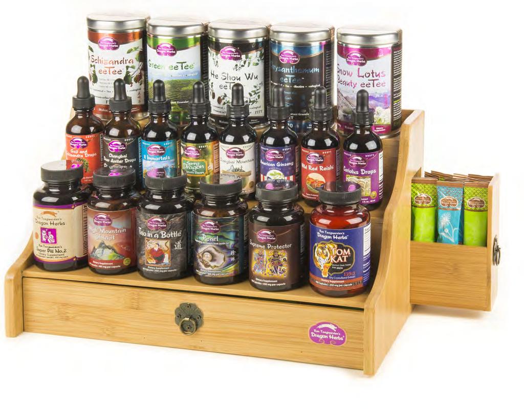 Home Elixir Bar Bamboo Treasure Shelf Organize your home or office elixir bar Maximize your