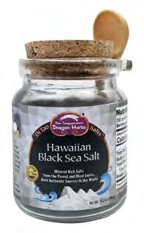 Hawaiian Black Sea Salt A combination of pure South Pacific sea salt and activated charcoal made from coconut shells Rich jet-black color Exotic striking flavor Dramatic finish to any meal $22.