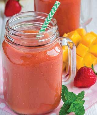 Mango Peach and Strawberry Shake Orange Creamsicle Smoothie ½ cup fresh or frozen mangoes ½ cup