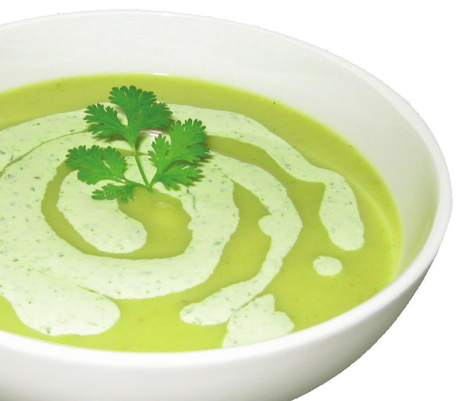 SOUPS Creamy Potato Leek Soup Makes six 170ml (6 oz) servings This versatile soup may be served hot or chilled.