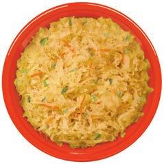 Curtido - Raw fermented cabbage combined with carrots, onions, jalapeños, and savory spices.