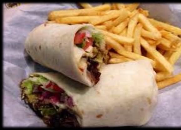 Wraps Served with fresh cut fries.