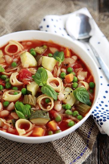 LUNCH Traditional Minestrone Soup A healthy, veggie filled soup that is a favourite with the whole family.
