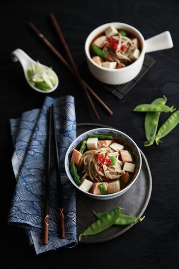 DINNER Salmon & Buckwheat Noodle Broth Serves 2 A refreshing soup filled with protein, inspired by the flavours of Japan.
