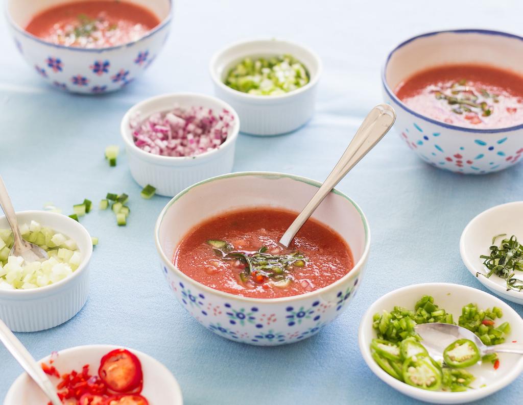 ALL IMAGES ROB WICKS/EAT PICTURES WATERMELON AND STRAWBERRY GAZPACHO and not all will ripen perfectly.