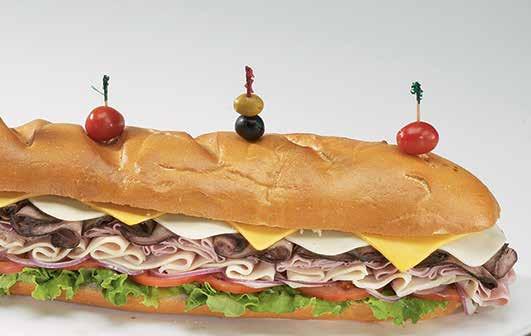 It is topped off with lettuce, tomatoes and red onions, garnished with olives. Serves 18 $39.99; or $49.