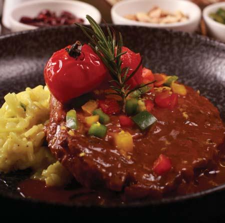 Meat Lover OSSO BUCCO SEA SIDE STYLE Rp 95.000 braised beef shank in tomato and gravy sauce served with saffron risotto TENDERLOIN STEAK Rp 95.