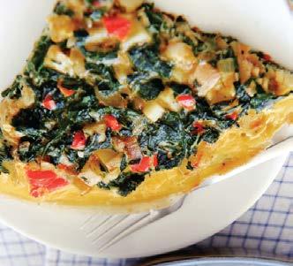 Swiss Chard Frittata This recipe was created and tested by Clemson University s Culinary Nutrition Undergraduate Student Research Group Yield: 8 servings Cooking spray 5 large eggs 5 large egg whites