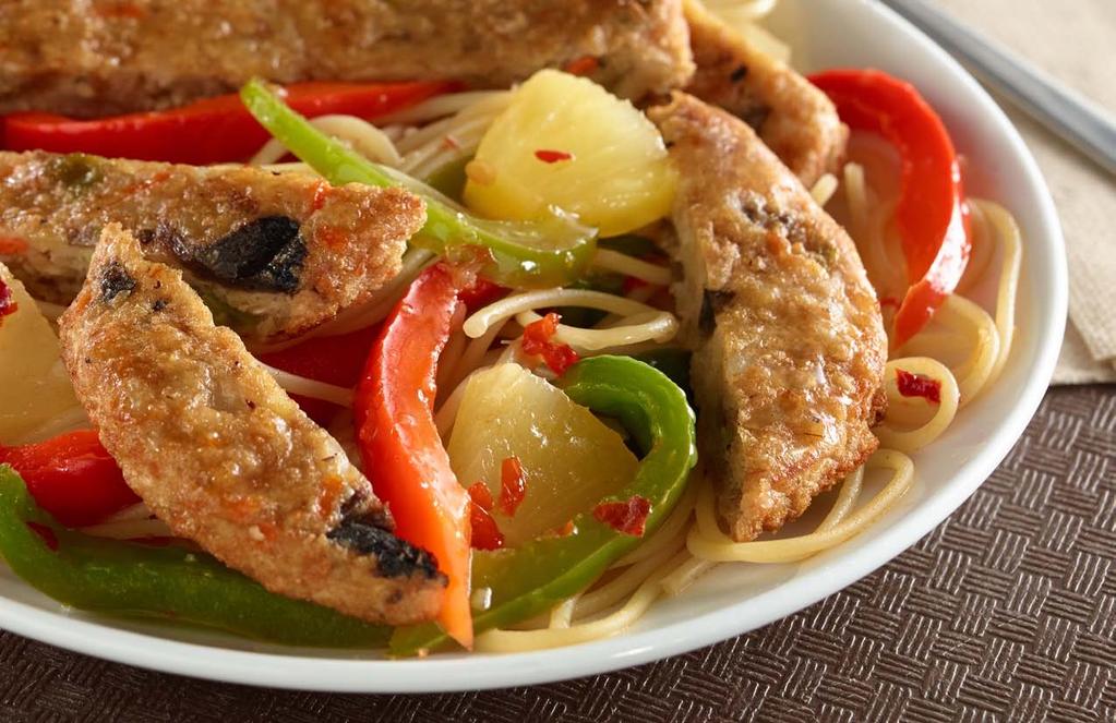 sweet and spicy wok noodles with Garden Veggie Dippers Garden Veggie Patties #28989-97712 L/D Lunch/Dinner 1.