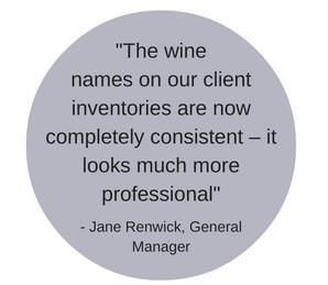 The consistency in the wine names also had a number of additional benefits.