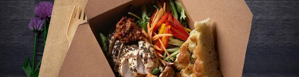 Premium Box Lunches $13.00++ Per Person All individual boxed lunches are prepared fresh from our kitchen and served with a bag of kettle chips, fresh fruit, & freshly baked dessert.
