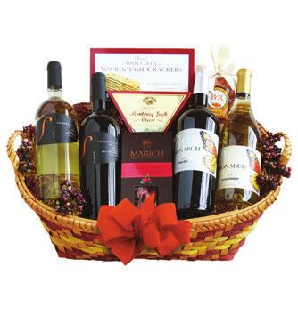 GIFT BASKETS Uncork the good life! Fine wine, chocolates and Wine Country delights are a match made in heaven.