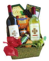95 Vintner s Welcome A hearty red wine surrounded by delicious essentials such as cheese, crackers, mustard, almonds and