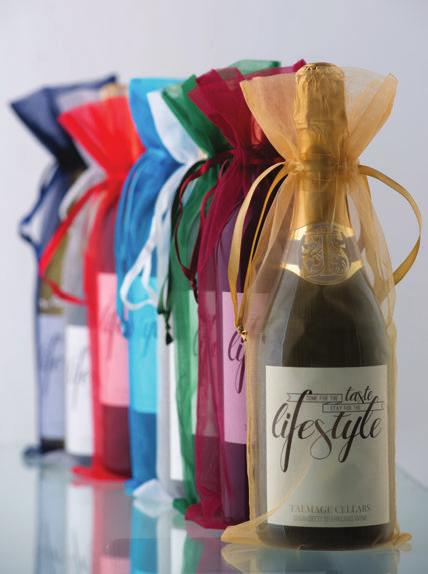 50 Organza Bottle Bag - Pack of 12 (Available in several colors. Colors may vary from image.) Create the perfect wine gift.