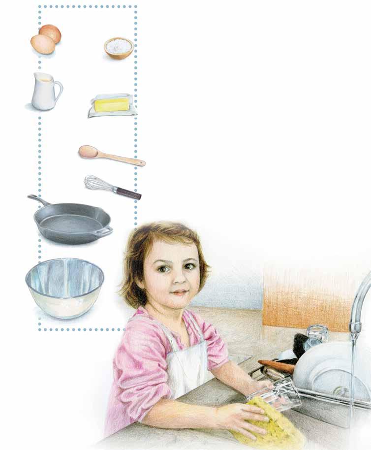 20 The Nourishing Traditions Cookbook for Children Ingredients 2 eggs pinch sea salt 2 tablespoons cream 1 tablespoon butter Tools wooden spoon wire whisk 2. Add the cream and salt. 3.