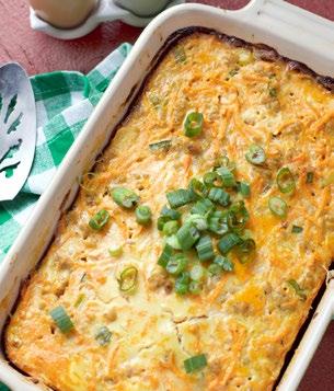 Breaky 1: Breakfast Casserole > > Breakfast casserole is agreat make-ahead dish that can be stored in the fridge for up to 3 days and enjoyed both hot and cold.