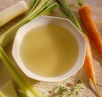 Chicken Stock "Chicken stock has almost endless uses, from soup bases, of course, and gravies to a rich but low fat flavoring for veggies. The stock freezes will in zipper type freezer bags.