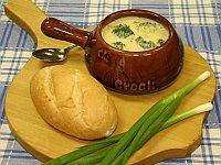 Cream of Broccoli 2 lb. broccoli (can use hard ends of broccoli to be frugal) 1/2 c. yellow onions, chopped 6 c. chicken stock 2 tbsp. flour 2 tbsp. butter 1 bay leaf Parsley 1 tsp.