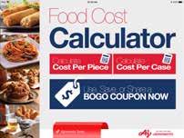 PROFIT CALCULATOR A free app that helps you determine food cost, serving sizes and menu prices.